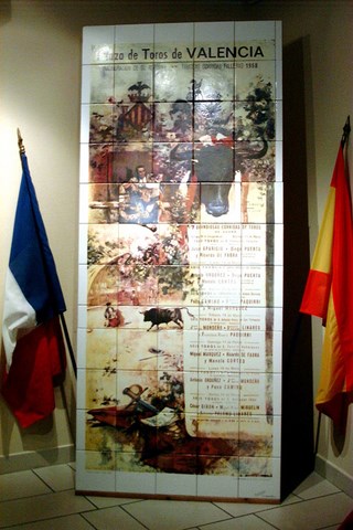 azulejo ceramique de l'affiche des "Fallas" de Valencia 1968